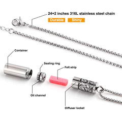 Close-up of 316L stainless steel diffuser pendant