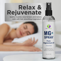 Hands applying Mars Wellness MG+ Magnesium Oil Spray