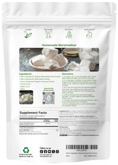Front view of marshmallow root powder packaging