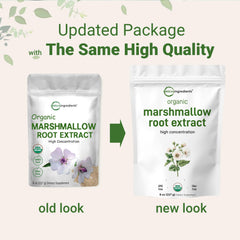 Measuring two scoops of marshmallow root powder for a 1200 mg dose
