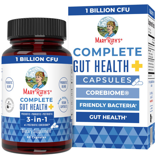 MaryRuth Organics Complete Gut Health+ bottle front label
