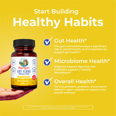 Illustration of probiotic strains used in Gut Flora Health+ Enzymes
