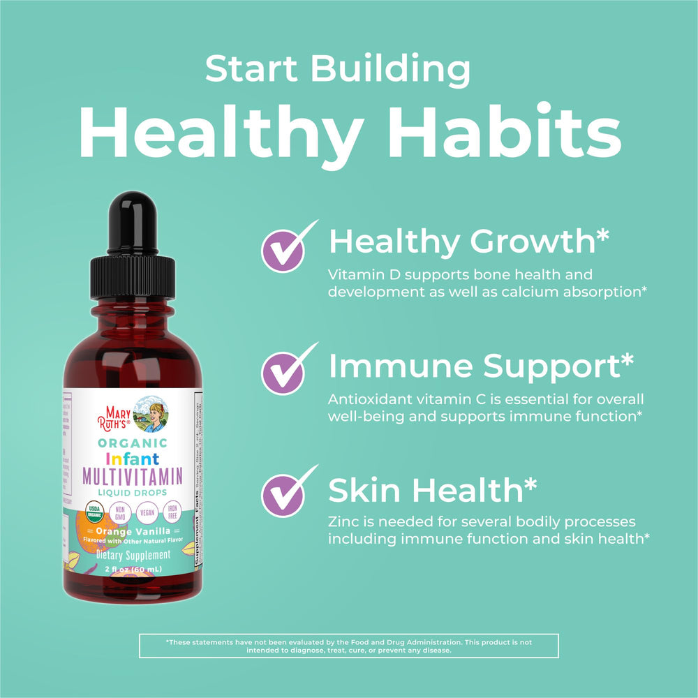 Ingredients and nutrients for infant multivitamin drops