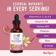 Serving size 2 mL daily for infants 6-12 months