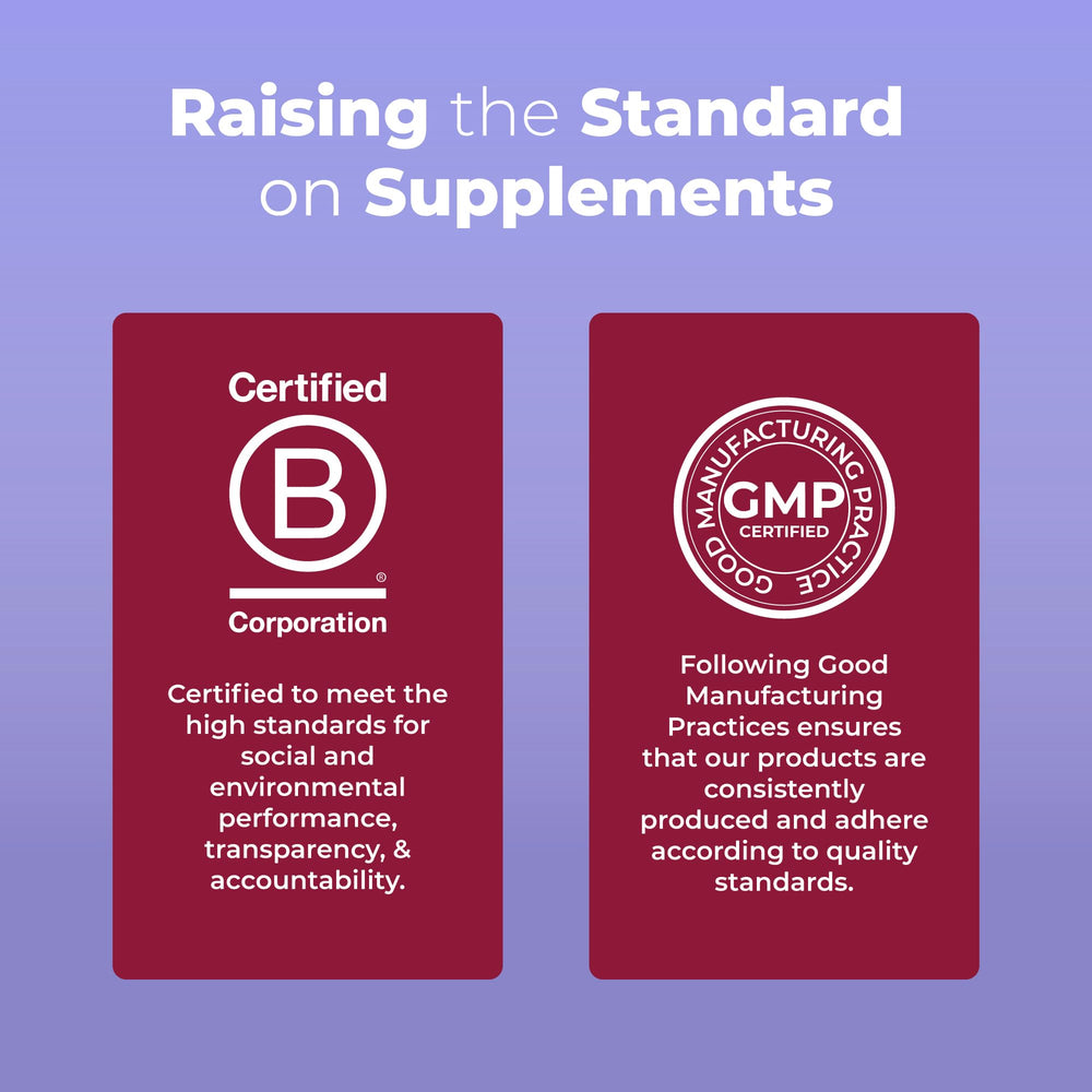 Nutrition ingredients panel highlighting vitamins and minerals