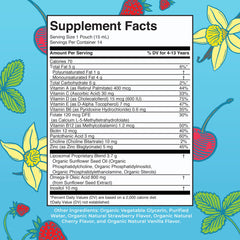 Single-serving liquid vitamin packet for kids