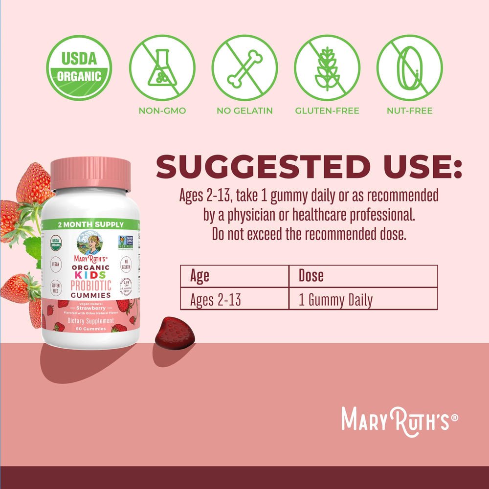 Back of label showing 2.5 Billion CFU Bacillus subtilis per gummy