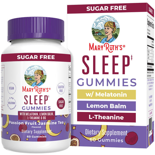 MaryRuth Organics Melatonin 5mg Sleep Gummies bottle with label
