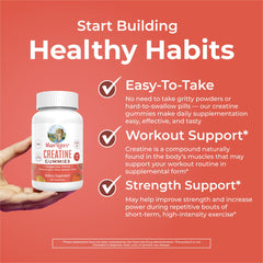MaryRuth Organic Creatine Gummies pouring from bottle illustrates quick intake