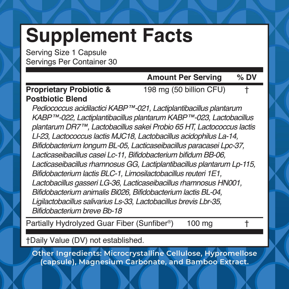 MaryRuth Organics probiotic capsules showing vegan, dairy-free formula.