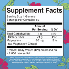 Close-up of hibiscus-flavored magnesium gummies