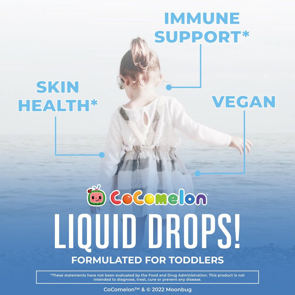 MaryRuth Organics Cocomelon Toddler Liquid Zinc bottle back label