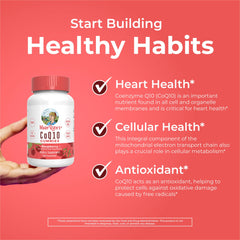 Nutrition facts label for CoQ10 Raspberry Gummies