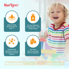 Vegan, Non-GMO, dairy-free, gluten-free label for MaryRuth Drops