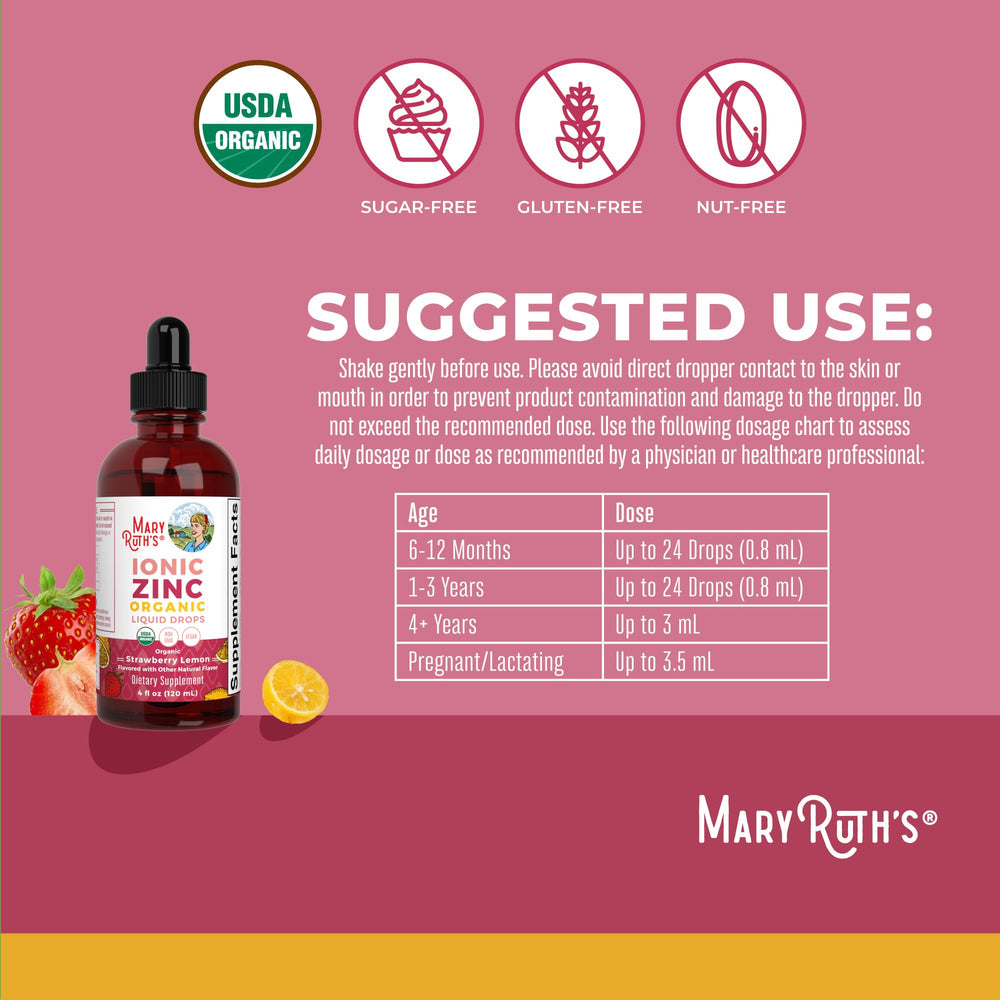 Ingredients: zinc sulfate and organic strawberry lemon flavor