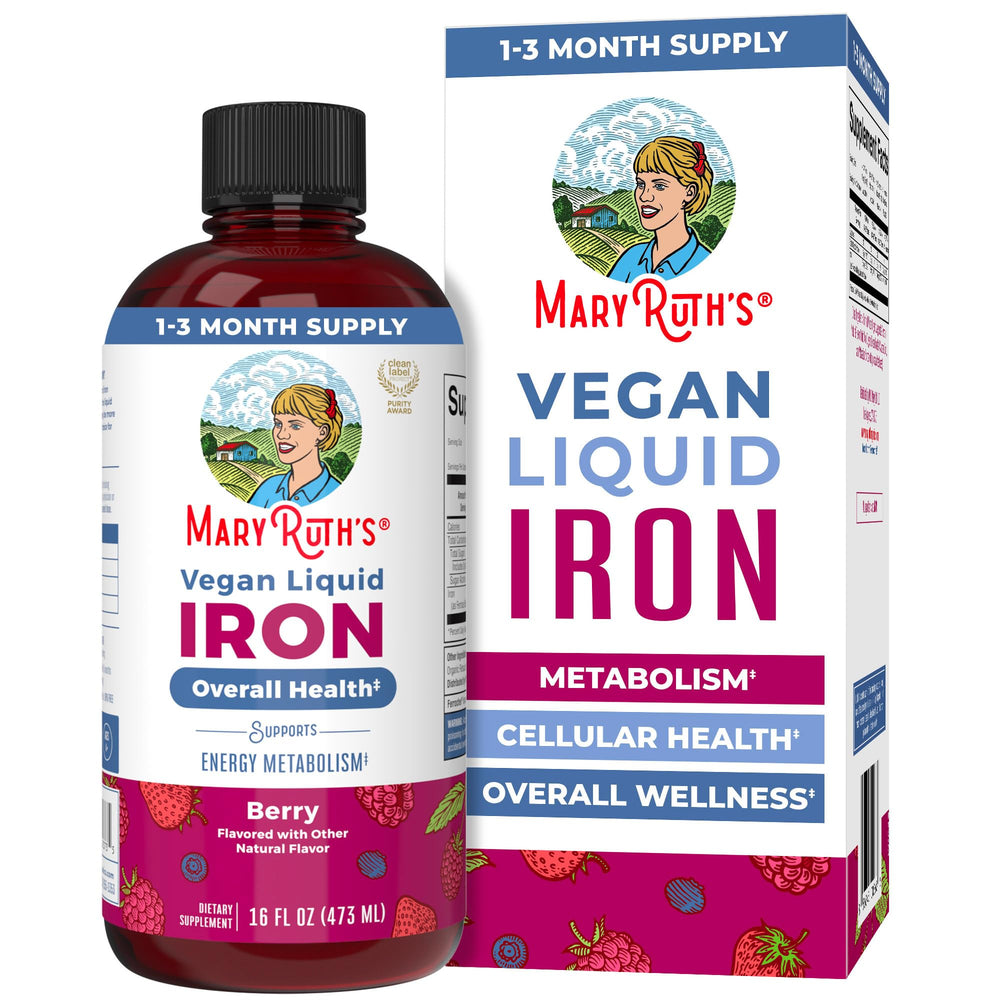 MaryRuth Organics Iron Liquid Bottle front view