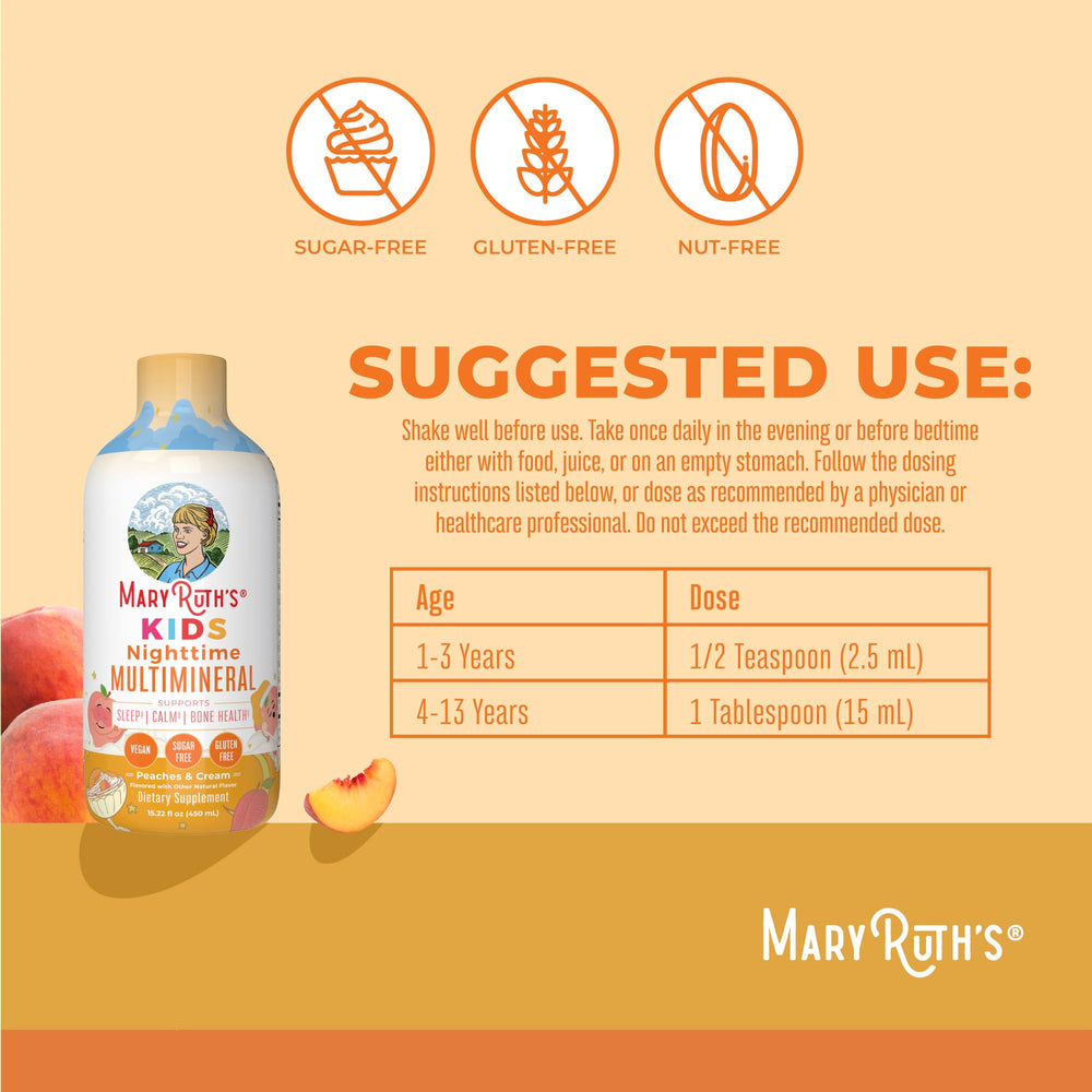 Ingredients list image for MaryRuth Organics Kids Nighttime Multimineral