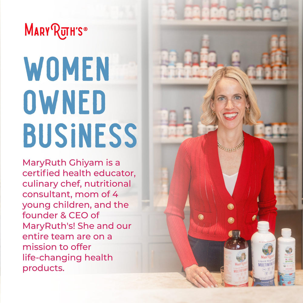 Lifestyle shot of daily use of MaryRuth Calm Magnesium Gummies