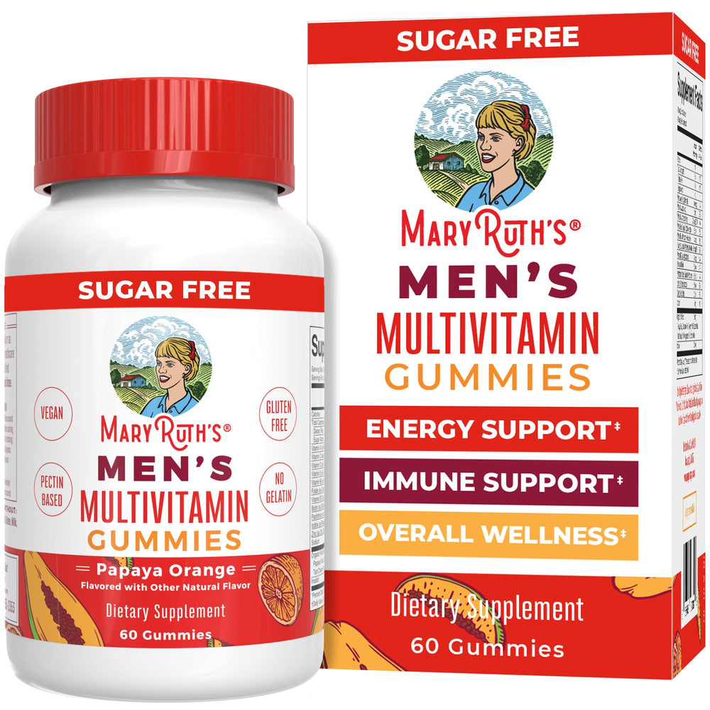 MaryRuth Organics Men's Multivitamin Gummies bottle – front view