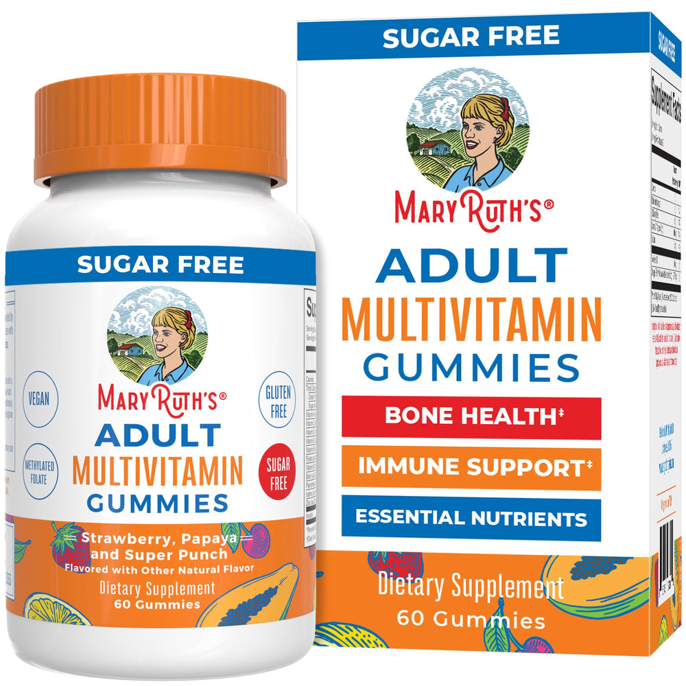 MaryRuth Organics Adult Multivitamin Gummies bottle – 60 count