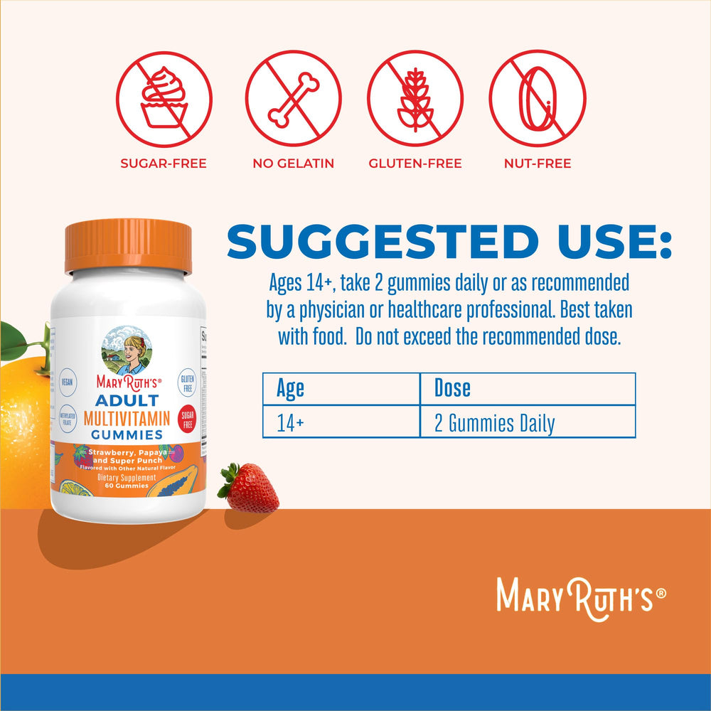 Illustration of vitamins A, C, D3 and B vitamins within a supplement blend