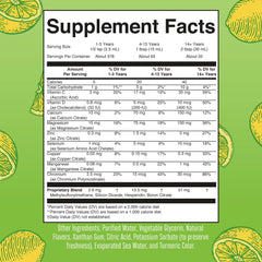 Label close-up of Nighttime Multimineral Lemonade