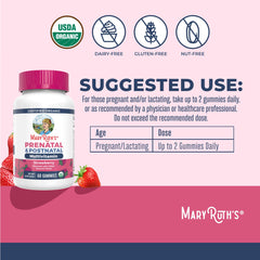 USDA Organic certification badge on MaryRuth Prenatal vitamins