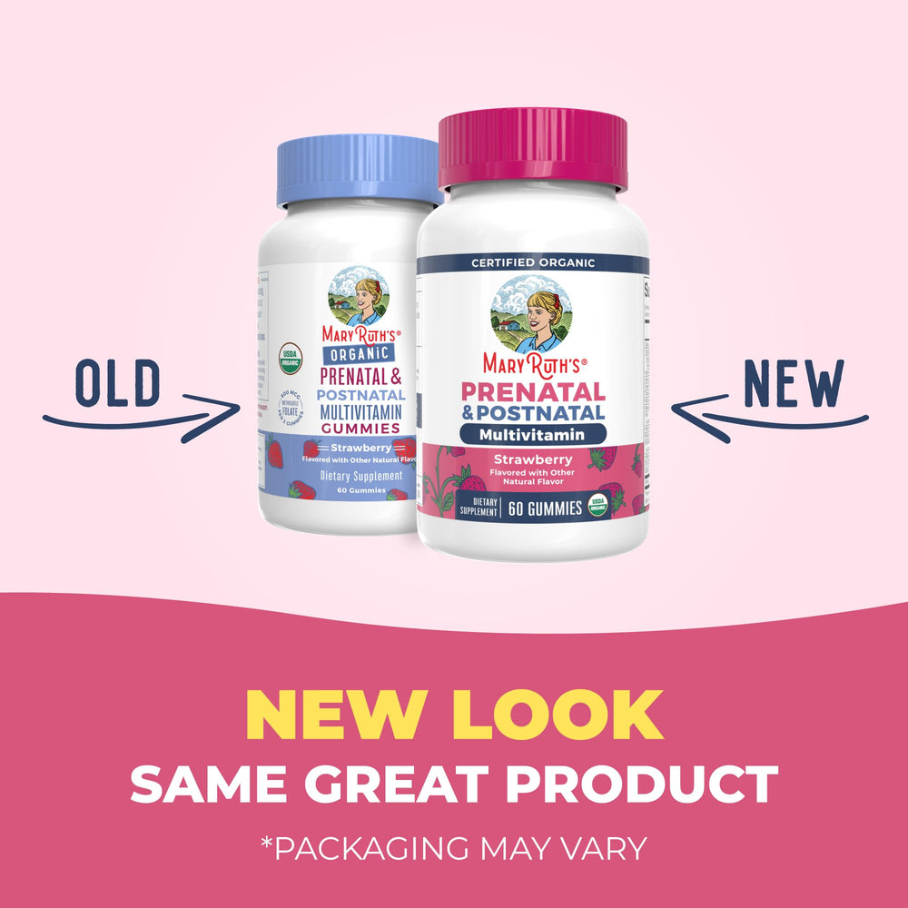 MaryRuth Organics Prenatal & Postnatal Gummies packaging