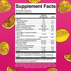 Close-up of label showing Sugar Free and Vegan symbols