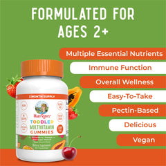 Assorted MaryRuth Organics gummy flavors: strawberry, papaya, super punch