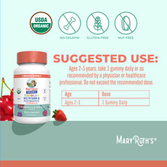Close-up of mixed berry and cherry toddler gummy vitamins