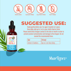 Unflavored omega-3 drops for infants and toddlers product shot