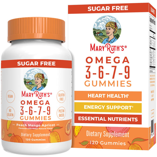 MaryRuth Organics Omega 3-6-7-9 Gummies bottle front