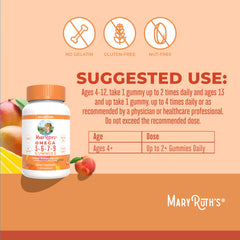 Close-up of Peach Mango Apricot flavored gummies