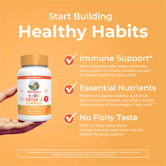 Gummy bottle showcasing immune support and Vitamin C.