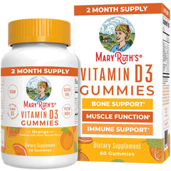 MaryRuth Organics Vitamin D3 Gummies bottle on a white background
