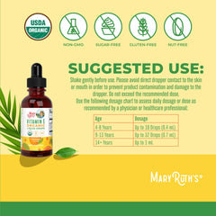 Ingredients list for MaryRuth Organics Vitamin E Liquid Drops