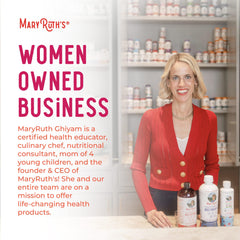 MaryRuth Organics women's health usage guide image illustrating simple routine.