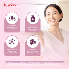 MaryRuth Organics Women's Wellness drops bottle side view