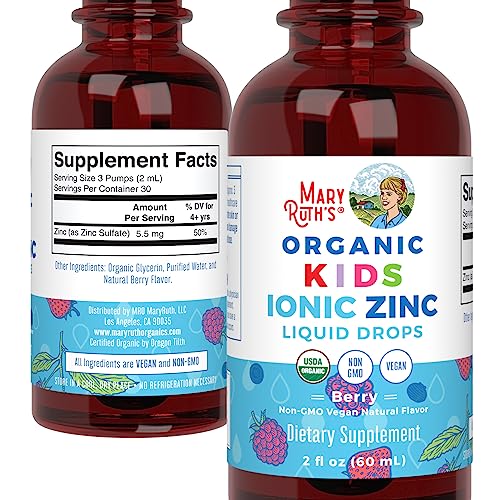 MaryRuth Zinc for Kids packaging on white background