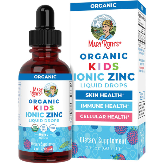 MaryRuth Organics Zinc Liquid for Kids bottle with berry flavor
