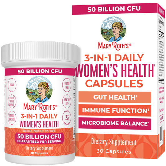 MaryRuth's 3-in-1 Daily Health Probiotics for Women bottle