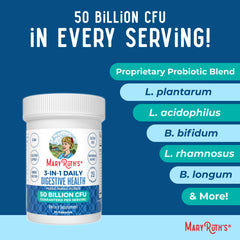 MaryRuth's 3-in-1 Probiotics bottle and label