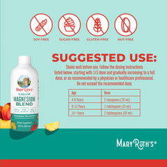 MaryRuth's Liquid Magnesium bottle angled to show 30 oz size