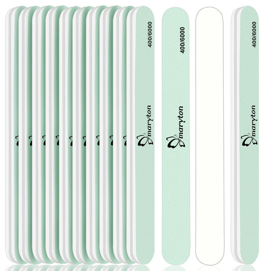 Maryton nail buffer with 400 grit green side smoothing nails for an even base