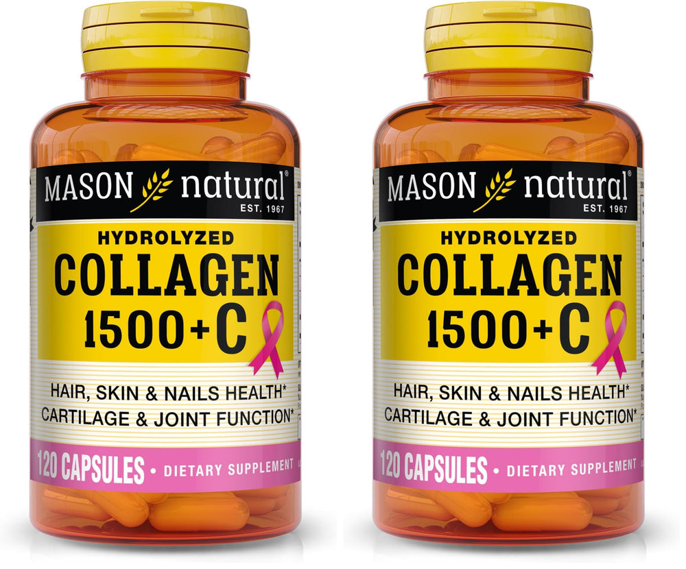Pack of Mason Natural 1500mg collagen with vitamin C, biotin and calcium (2 packs)