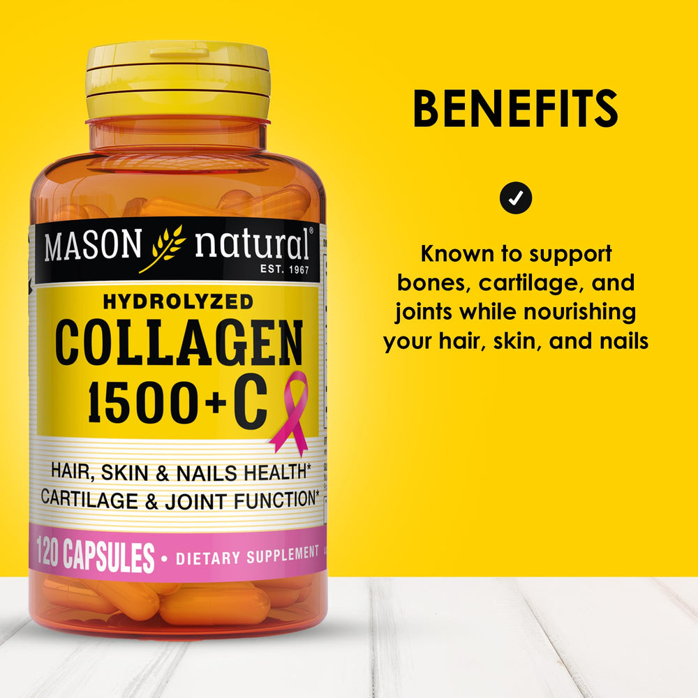 Close-up of Mason Natural collagen capsules per-pack