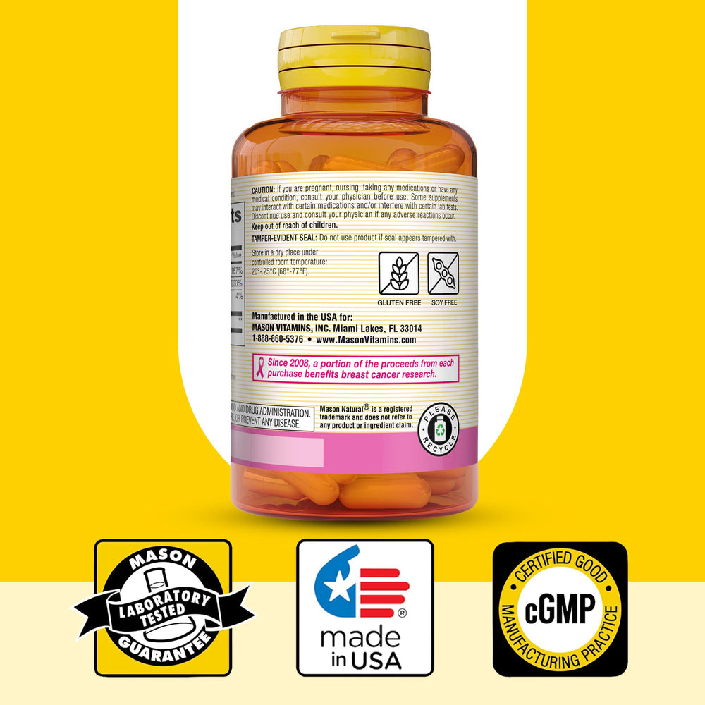 cGMP compliant Mason Natural quality testing