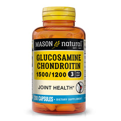 Packaging of Mason Natural Glucosamine Chondroitin 1500/1200 with Vitamin C 280 capsules