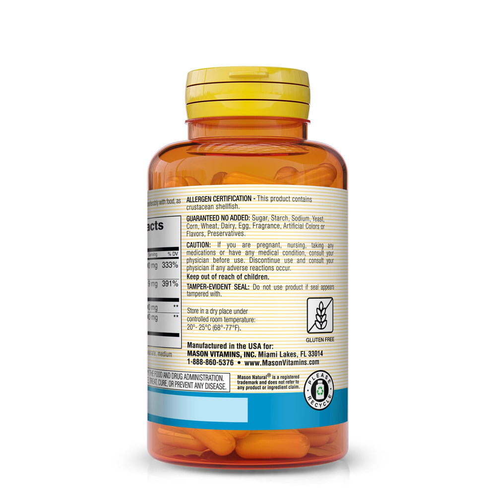 Close-up of product label showing key ingredients